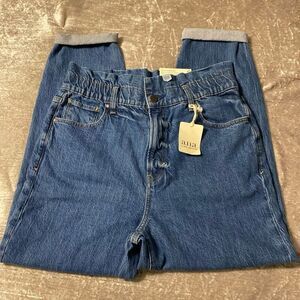 a.n.a. Balloon Jeans High Rise Elastic Waist Size 10 New With Tag